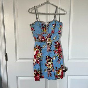 Floral Small Alyn Paige Spaghetti Strap Dress